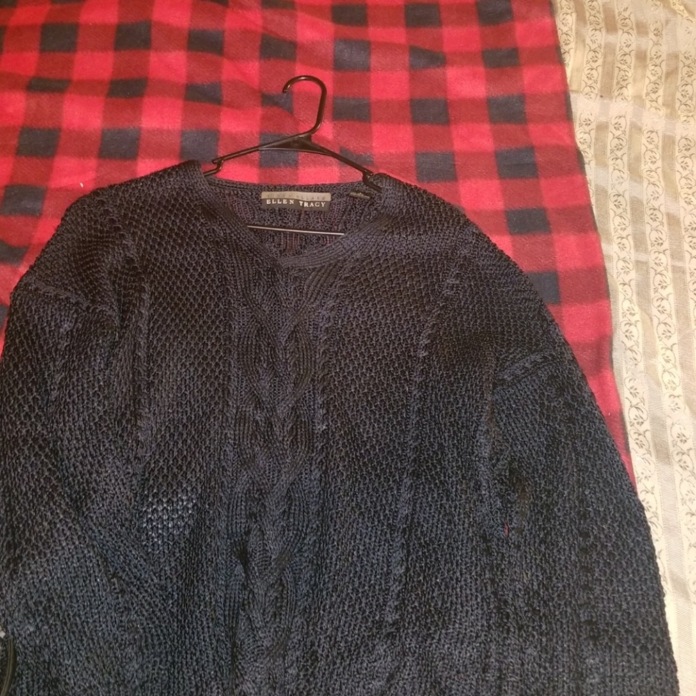Hand-knit Women's V-Neck Sweater